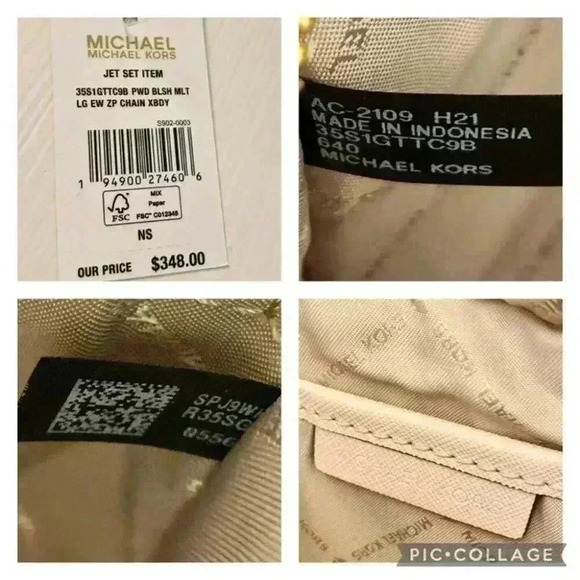 Michael kors purse Jet Set Large East/West Zip Chain crossbody bag new - Picture 8 of 11